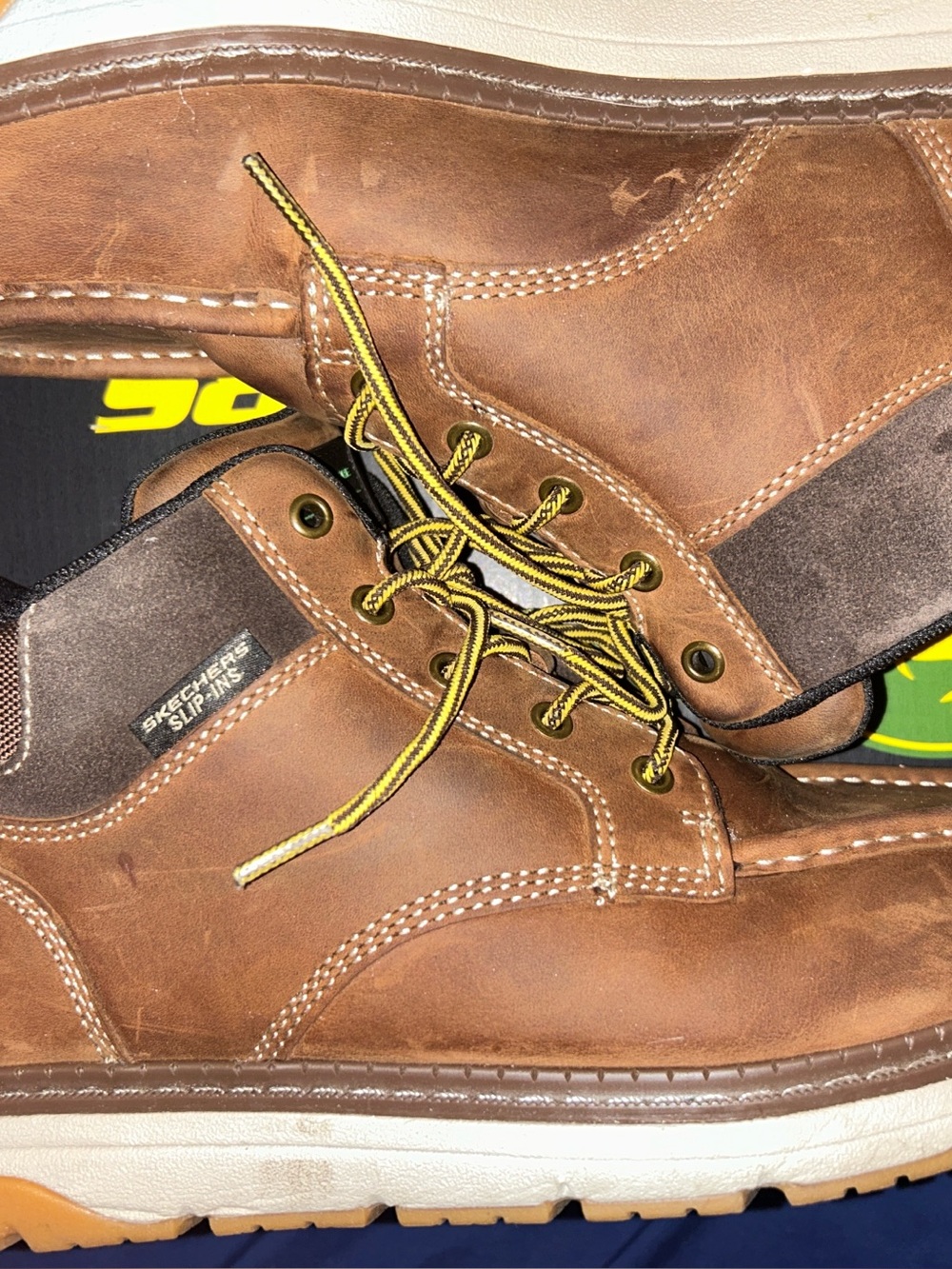 Skechers John Deere Work Brown Leather Lace-Up Men’s Shoe